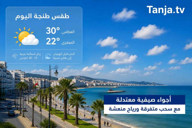 أجواء صيفية معتدلة مع سحب متفرقة ورياح منعشة بطنجة اليوم Tanja.tv