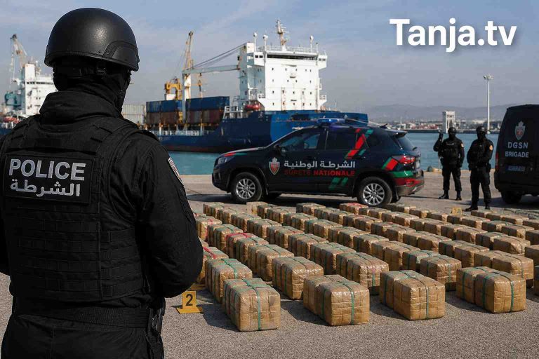 إحباط محاولة لتهريب المخدرات بميناء طنجة المتوسط Tanja.tv
