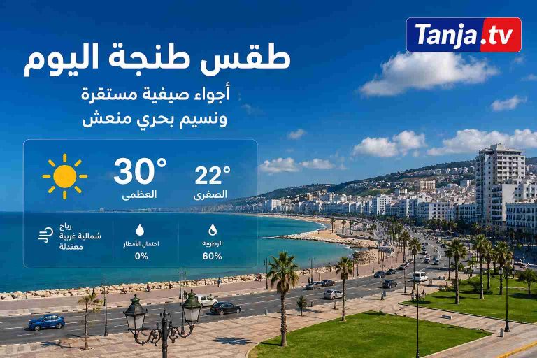 طقس طنجة اليوم أجواء صيفية مستقرة ونسيم بحري يخفف من حرارة النهار tanja.tv
