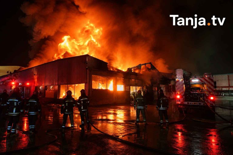 حريق مصنع بضواحي طنجة يخلف خسائر مادية جسيمة Tanja.tv