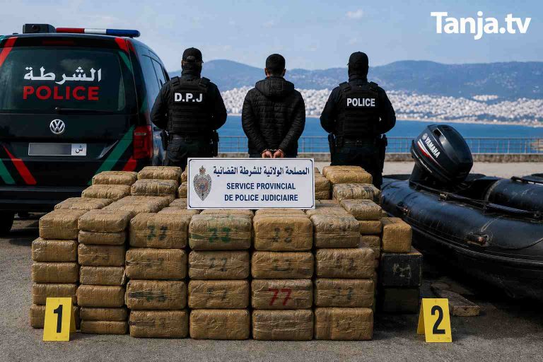 في عملية نوعية مركبة الأمن ينجح في حجز أكثر من طن من الحشيش ضواحي طنجة Tanja.tv