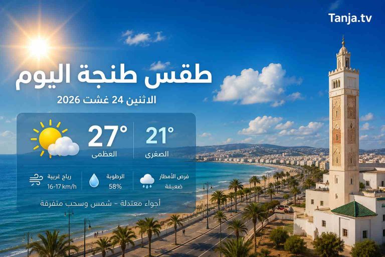 طقس طنجة اليوم أجواء صيفية معتدلة وشمس تتقاسم السماء مع السحب Tanja.tv