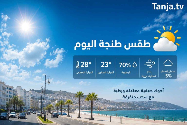 طقس طنجة اليوم أجواء رطبة وحرارة صيفية معتدلة Tanja.tv
