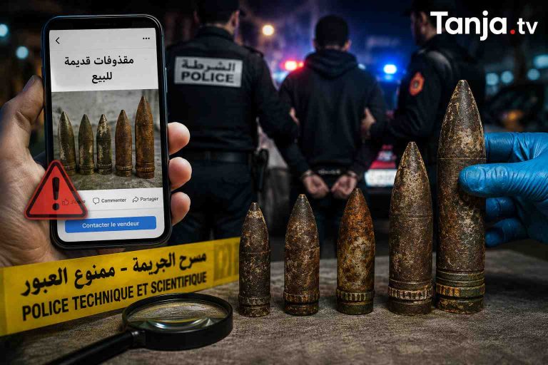 عرضها للبيع على الإنترنت أمن طنجة يحجز 5 مقذوفات قديمة ويفتح تحقيقًا Tanja.tv